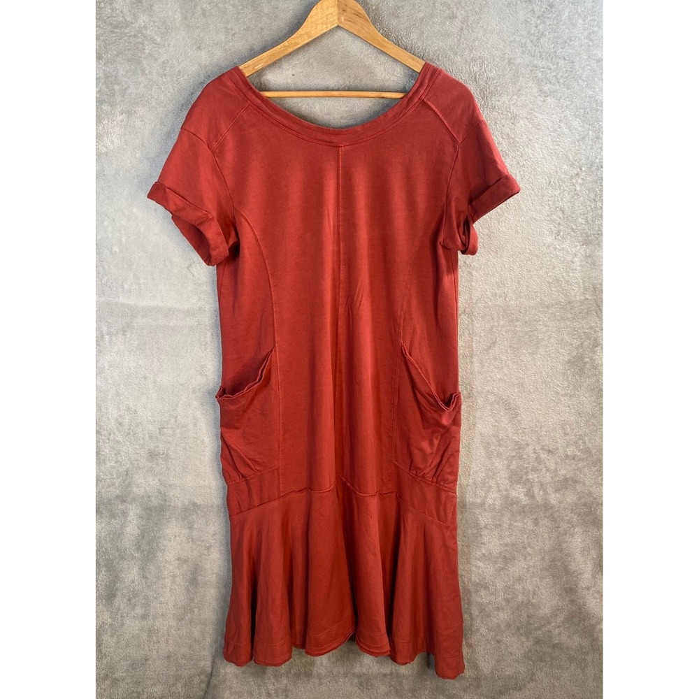 Saturday Sunday Anthropologie Midi Dress Medium Tiered Boho Earthy Lagenlook